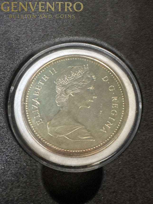 ELIZABETH 11 D.G. REGINA CANADA SILVER DOLLAR 1876-1976 Genventro