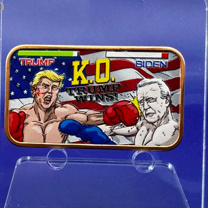 1oz Copper Bar Trump Wins K.O Genventro