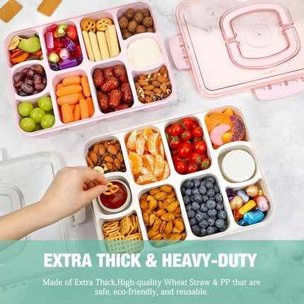 Caperci Snackle Snack Box Container &nbsp;10-Compartment, Leak-Proof, BPA-Free