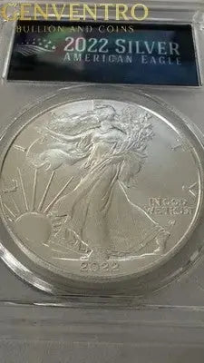 Silver American Eagle PCGS MS 70 First Strike Black Label Genventro