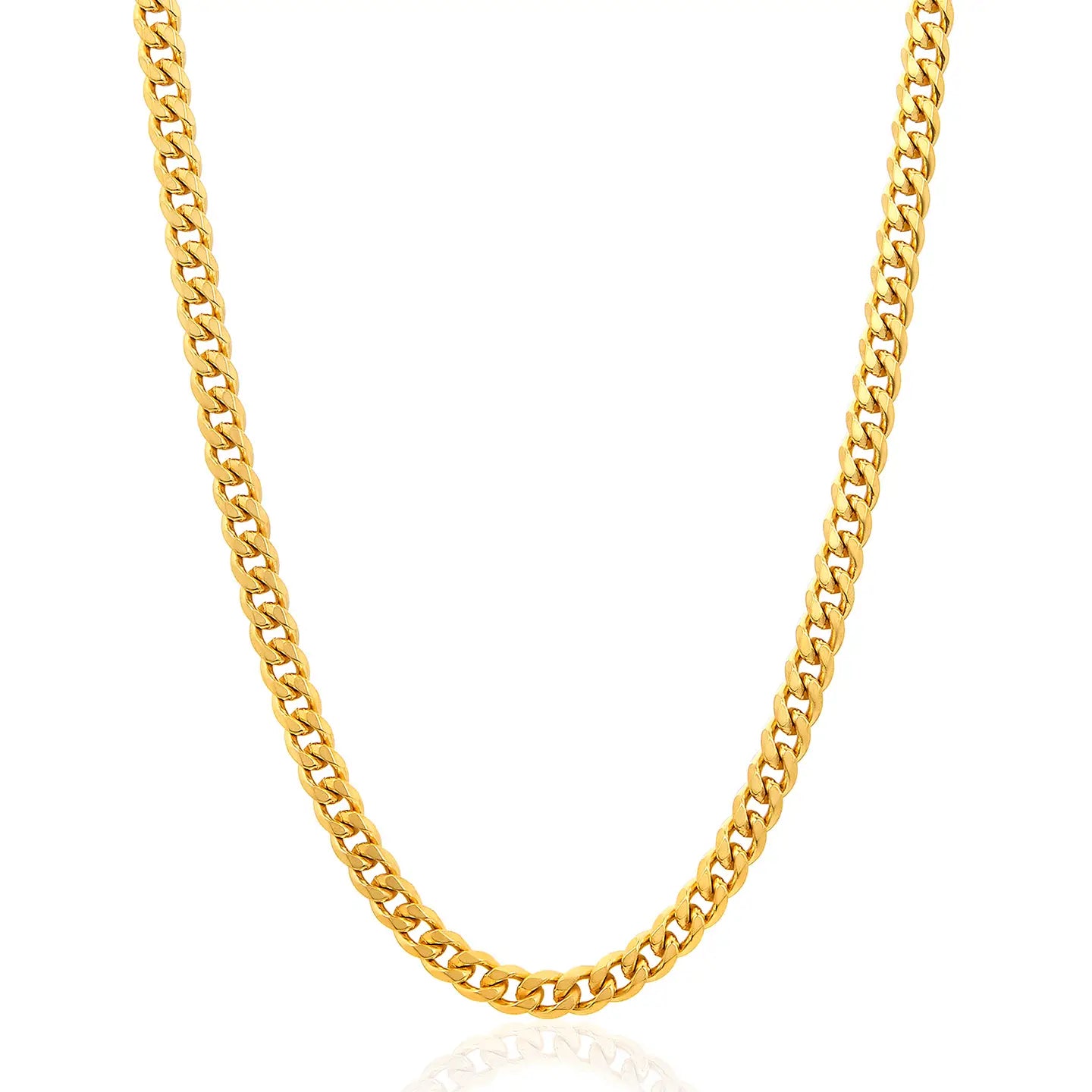 Invicta Jewelry Curb Chain Steel Necklace (6mm) - 24"