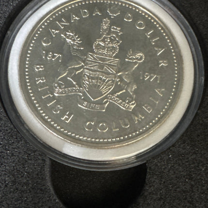 ELIZABETH 11 D.G. REGINA CANADA SILVER DOLLAR 1876-1976 Genventro