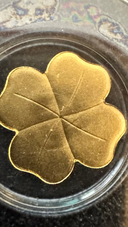 $1 Pure .9999 Republic of Palau Gold 4 Leaf Clover .5 gram coin