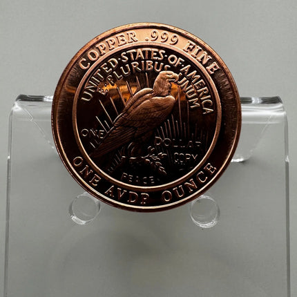 Aztec Mayan Calendar Cuauhtemoc 1 oz Copper Round Genventro