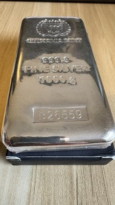 New Germania Mint Kilo Silver Bar - 1 Kilo (32.151 Troy Oz), 999.9 Pure – Mint Wrapped
