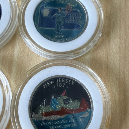 1999 Colorized Statehood Quarters - Lot of 4 Genventro