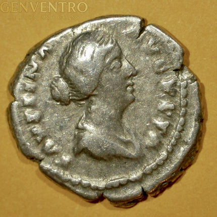 Ancient Roman Silver Denarius – Faustina II (AD 147-175) – Pietas Standing Reverse Genventro Bullion and Coins
