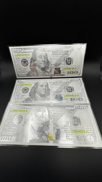 $100 Silver Currency Strike Note