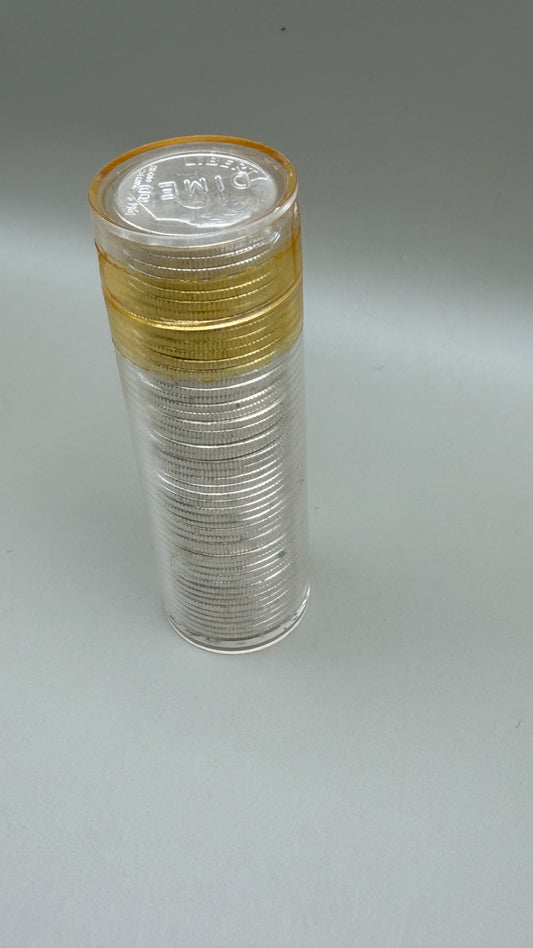 Uncirculated Sealed 1961 Roosevelt Silver Dime Roll 90% Silver Gem BU