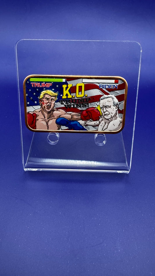 1oz Copper Bar Trump Wins K.O