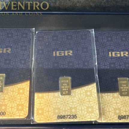 1/2 Gram Gold Bar - Istanbul Gold Refinery with Assay Certificate Card Genventro