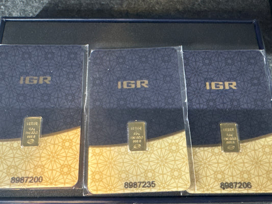 1/2 Gram Gold Bar - Istanbul Gold Refinery with Assay Certificate Card