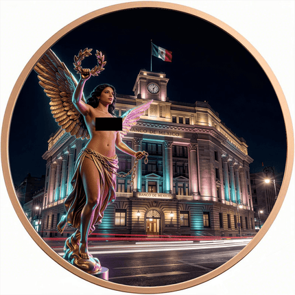 banco de mexico angel colorized 1 oz copper medal (04/29)