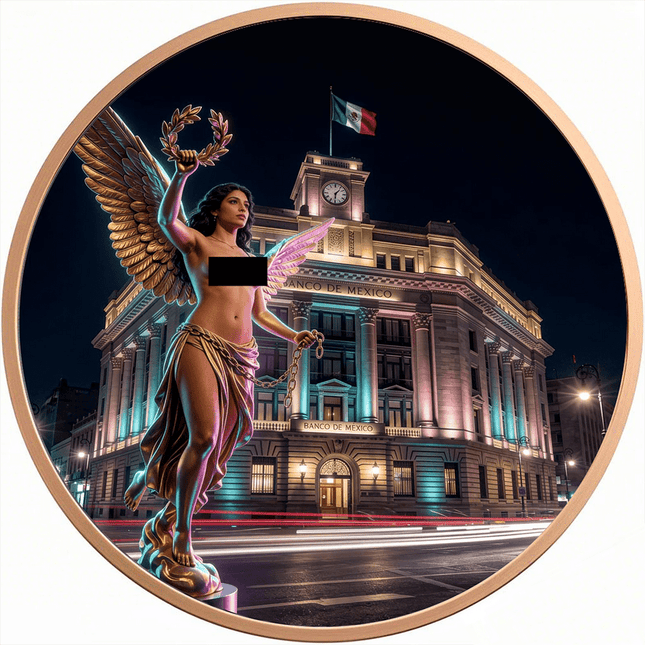 banco de mexico angel colorized 1 oz copper medal (04/29)