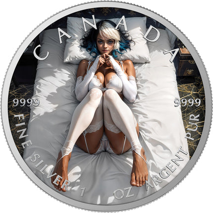 2026 Canada Maple Leaf Blue & White Edition 1 oz Silver Coin - Mintage 200