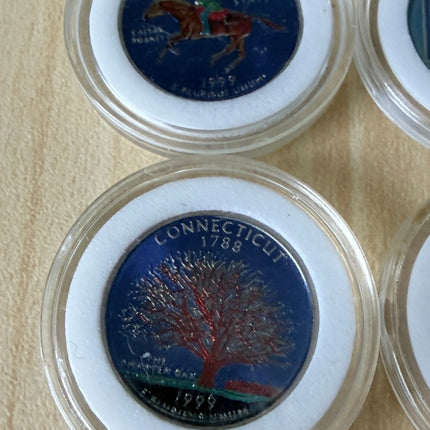 1999 Colorized Statehood Quarters - Lot of 4 Genventro