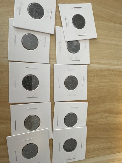 1943 Lincoln Wheat *STEEL* 1 Cents Lot of 5
