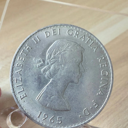 1965 Great Britain Sir Winston Churchill Crown Coin, Queen Elizabeth II Genventro