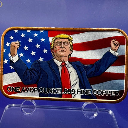 1oz Copper Bar Trump Wins K.O Genventro