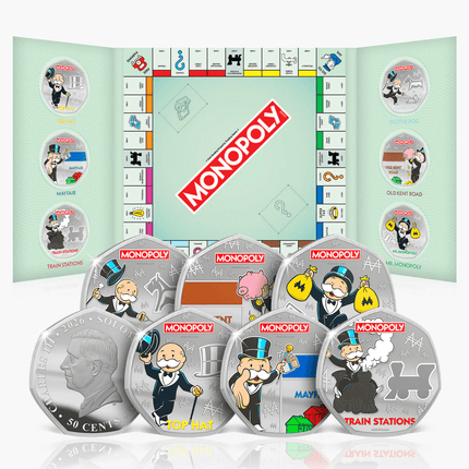 2026 Solomon Islands Monopoly Legends of the Board 6 x 9g Coin Set