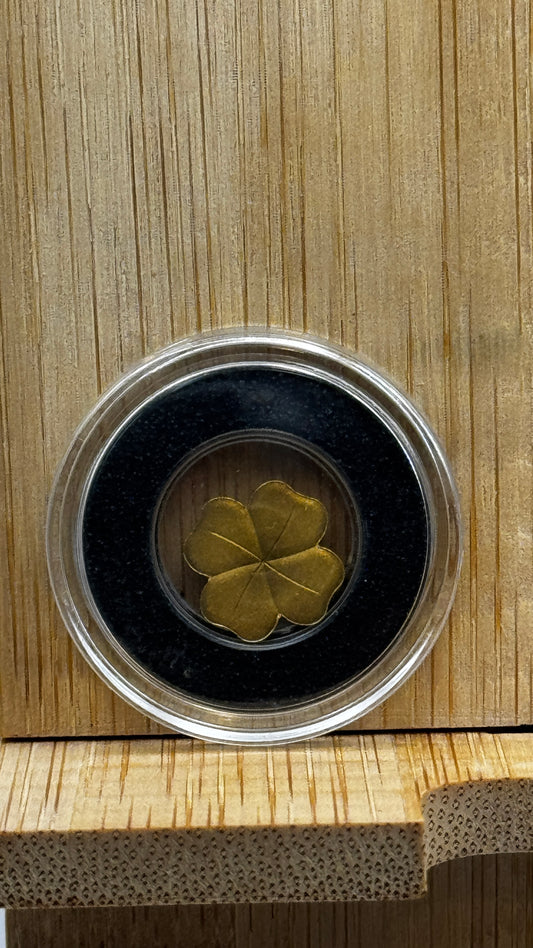 $1 Pure .9999 Republic of Palau Gold 4 Leaf Clover .5 gram coin