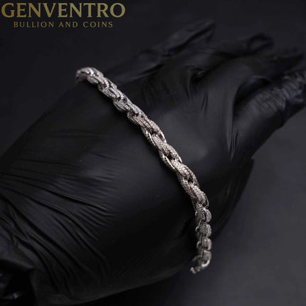 Moissanite 6mm Rope Bracelet 925 Sterling Silver MORF