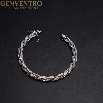 Moissanite 6mm Rope Bracelet 925 Sterling Silver MORF