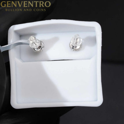Moissanite Heart Stud Earrings 925 Sterling Silver Screw Back MORF