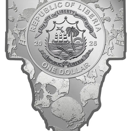 2026 Liberia Dead Beat 30g ZnAI Coin New in Capsule w/COA Genventro Bullion and Coins