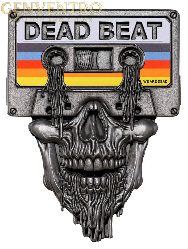 2026 Liberia Dead Beat 30g ZnAI Coin New in Capsule w/COA Genventro Bullion and Coins