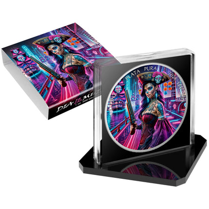 2024 Mexico Libertad - Dia De Los Muertos Cyberpunk Pirate Edition 1 oz Silver Coin
