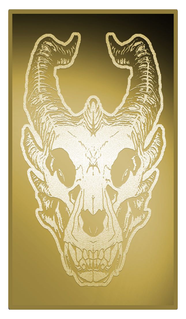 2026 Liberia 1/200 oz .999 Fine Gold (Au) Dragon Skull Proof Bar in Capsule