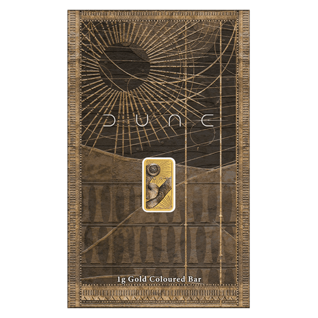 perth mint dune colorized minted 1g gold bar (05/16)