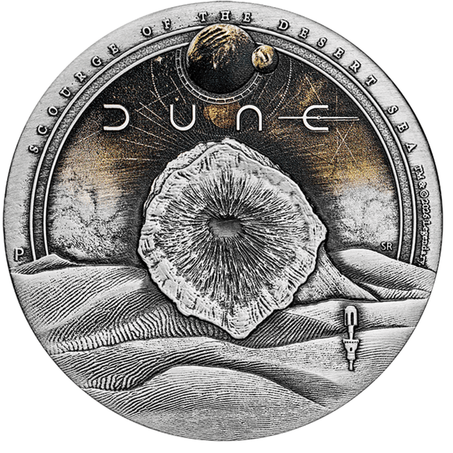 2026 tuvalu dune scourge of the desert sea 2 oz silver coin (05/16) options: original mint packaging