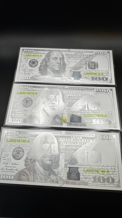 $100 Silver Currency Strike Note
