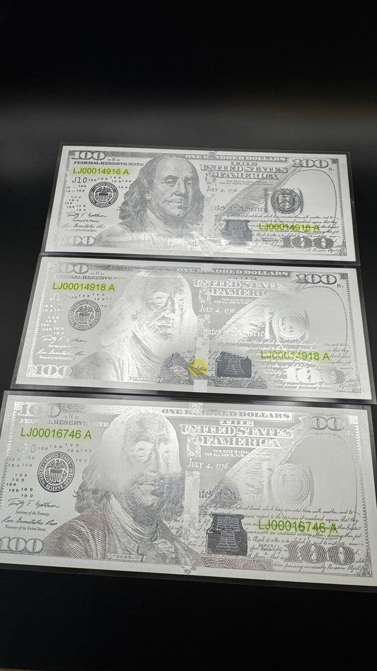 $100 Silver Currency Strike Note