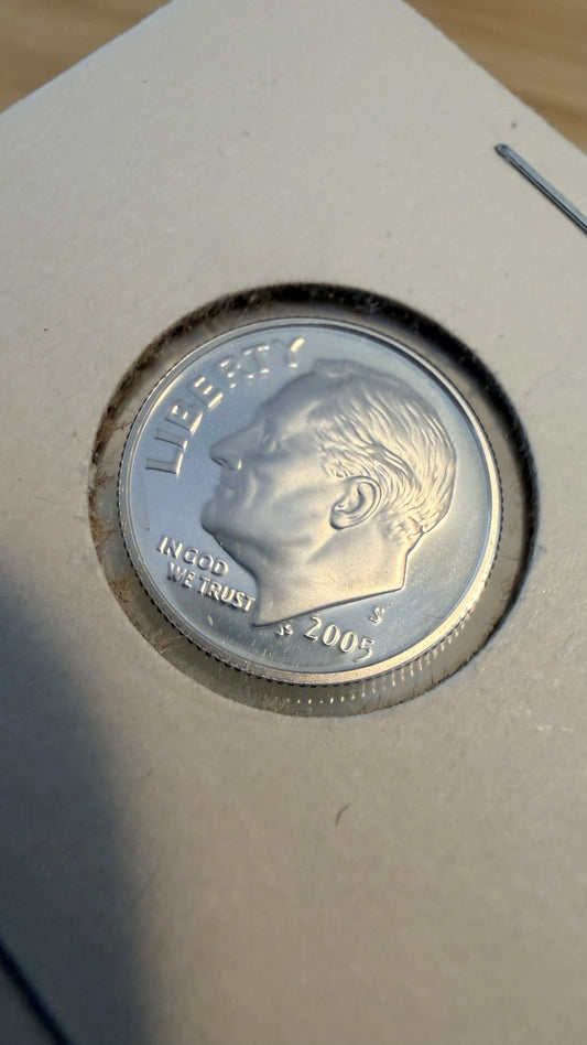 2005-S Roosevelt 90% Silver Proof Dime Dcam Proof