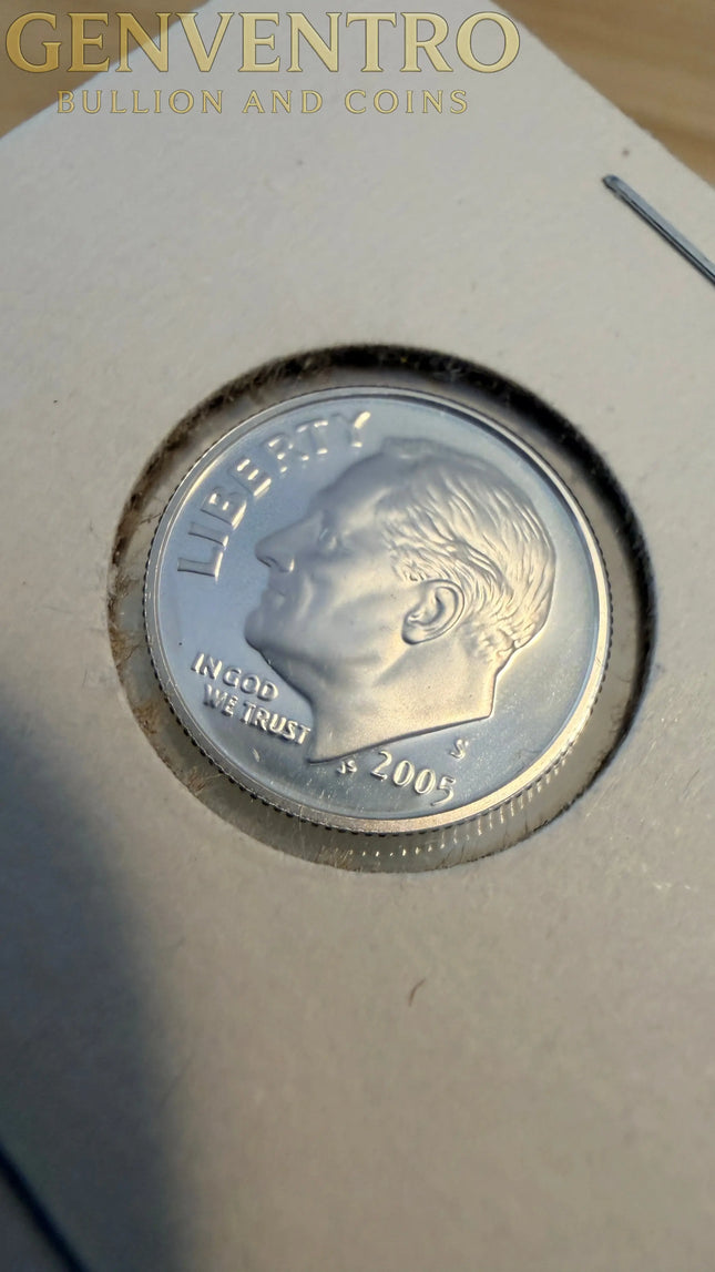 2005-S Roosevelt 90% Silver Proof Dime Dcam Proof Genventro