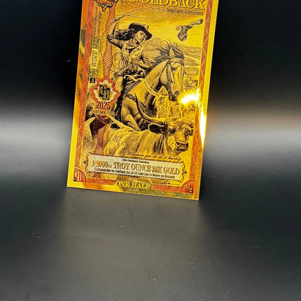 Oklahoma 1/2 Goldback Note 2025 1/2000 oz Genventro