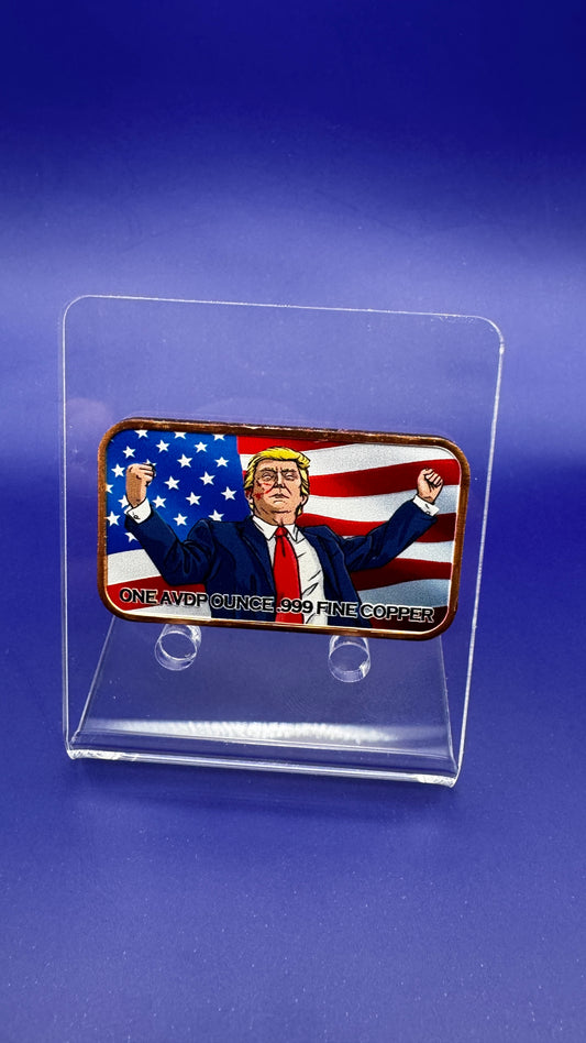 1oz Copper Bar Trump Wins K.O