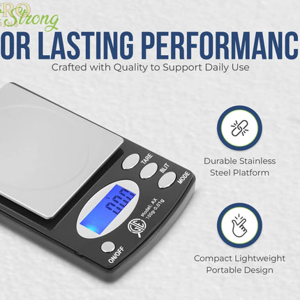 GTE 100AX Professional Digital Jewelry Scale – 6 Modes: g, oz, gn, ct, ozt, dwt - 100g × 0.01g Accuracy GOLD TESTING EQUIPMENT
