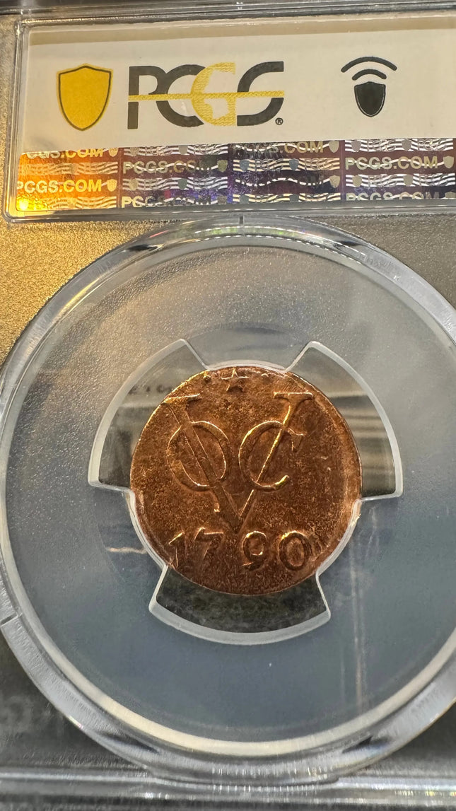 1790 VOC Duit Netherlands East Indies PCGS - Mint Condition Genventro
