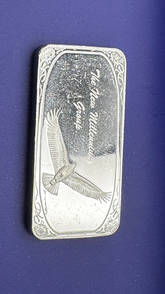 1oz pure .999 Life and Liberty Silver Bar The New Millennium Group