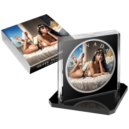 2026 Canada Maple Leaf Greek Temptation Edition 1 oz Silver Coin Mintage: 200
