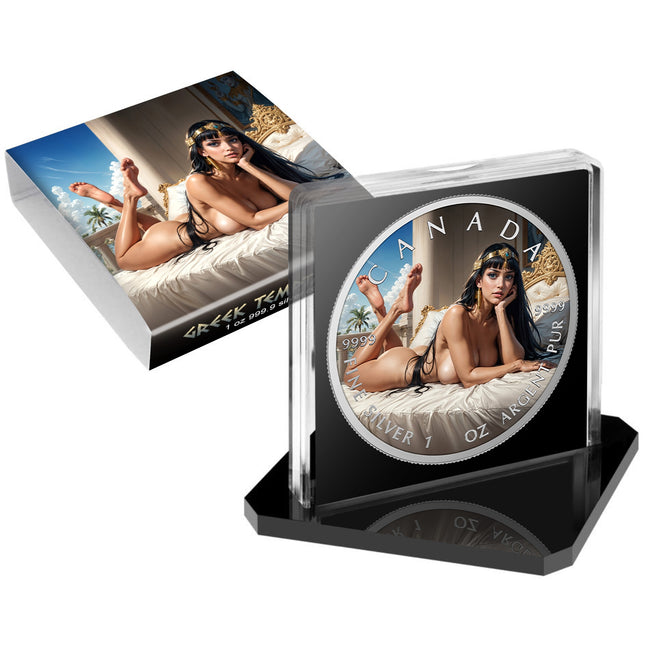 2026 Canada Maple Leaf Greek Temptation Edition 1 oz Silver Coin Mintage: 200