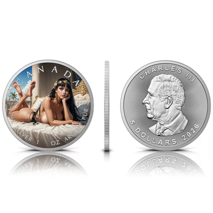 2026 Canada Maple Leaf Greek Temptation Edition 1 oz Silver Coin Mintage: 200