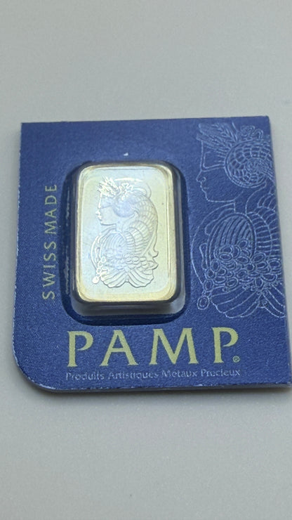 1 Gram PAMP Swiss 999.9 Pure Gold Bullion Bar