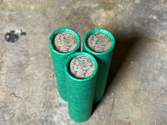 1909 - 1958 SILVER MERCURY DIME & PENNY ROLLS Wholesale Wheat Cents