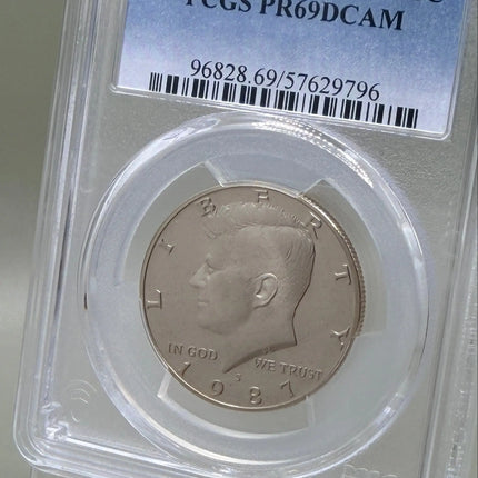 1987-S Kennedy Half Dollar Proof PCGS PR69 DCAM Blue Label Genventro