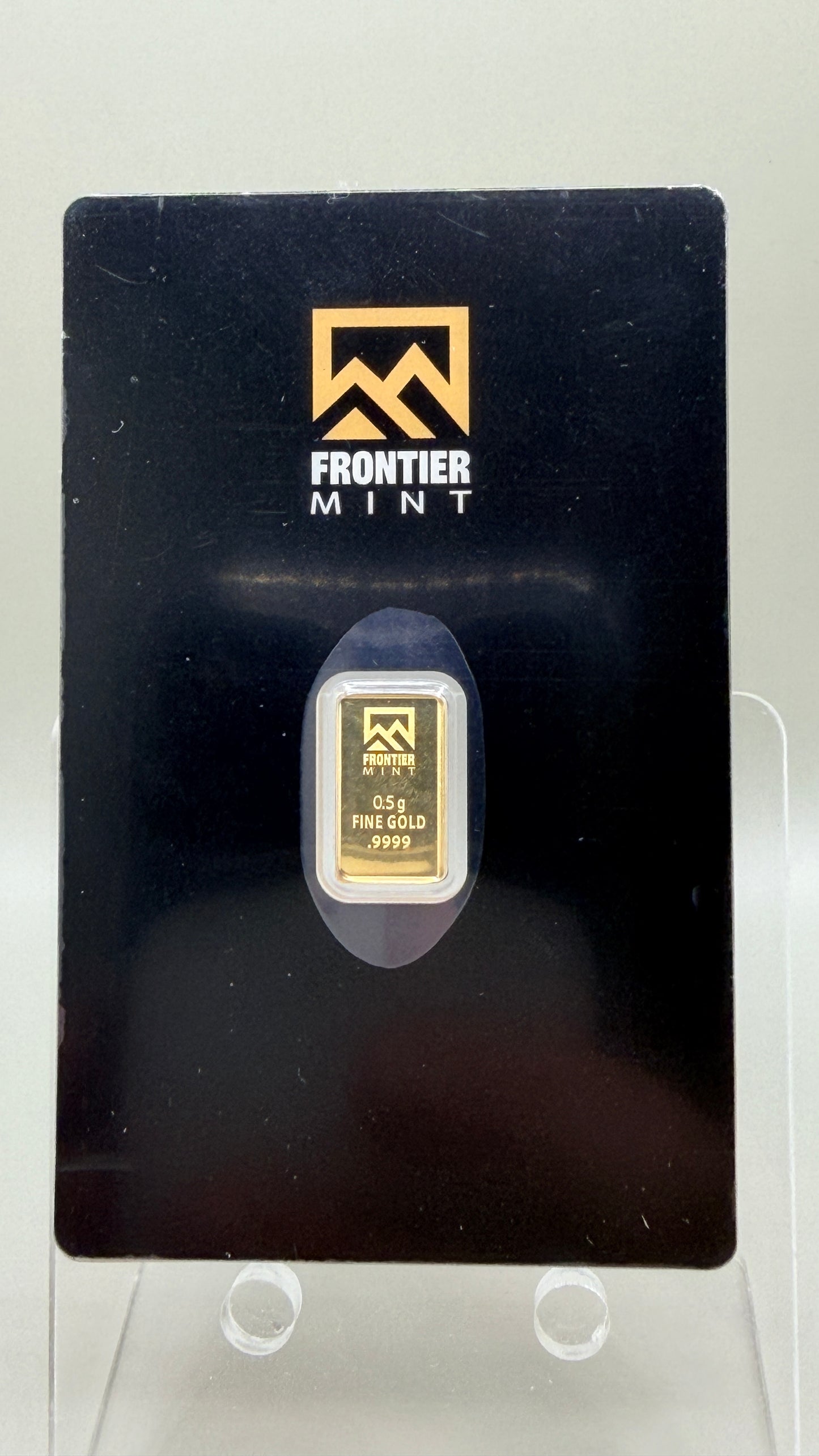 Frontier Mint .5 Gram 999.9 Gold Bar - Sealed IN ASSAY CARD